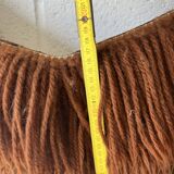 Handmade woven wool wall tapestry from the 70s and 80s, vintage macramé.