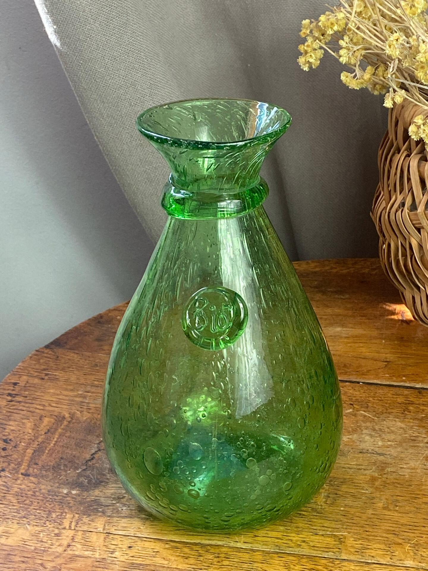 Blown glass bubble carafe Biot