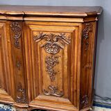 Louis XV style carved walnut chest of drawers