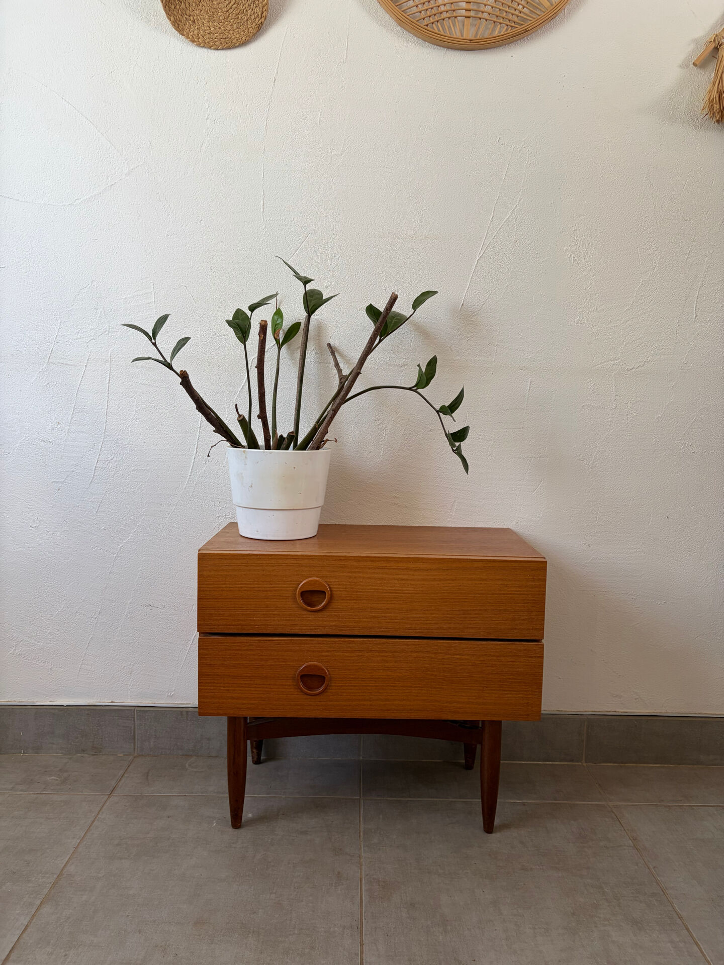 Scandinavian teak bedside table/nightstand