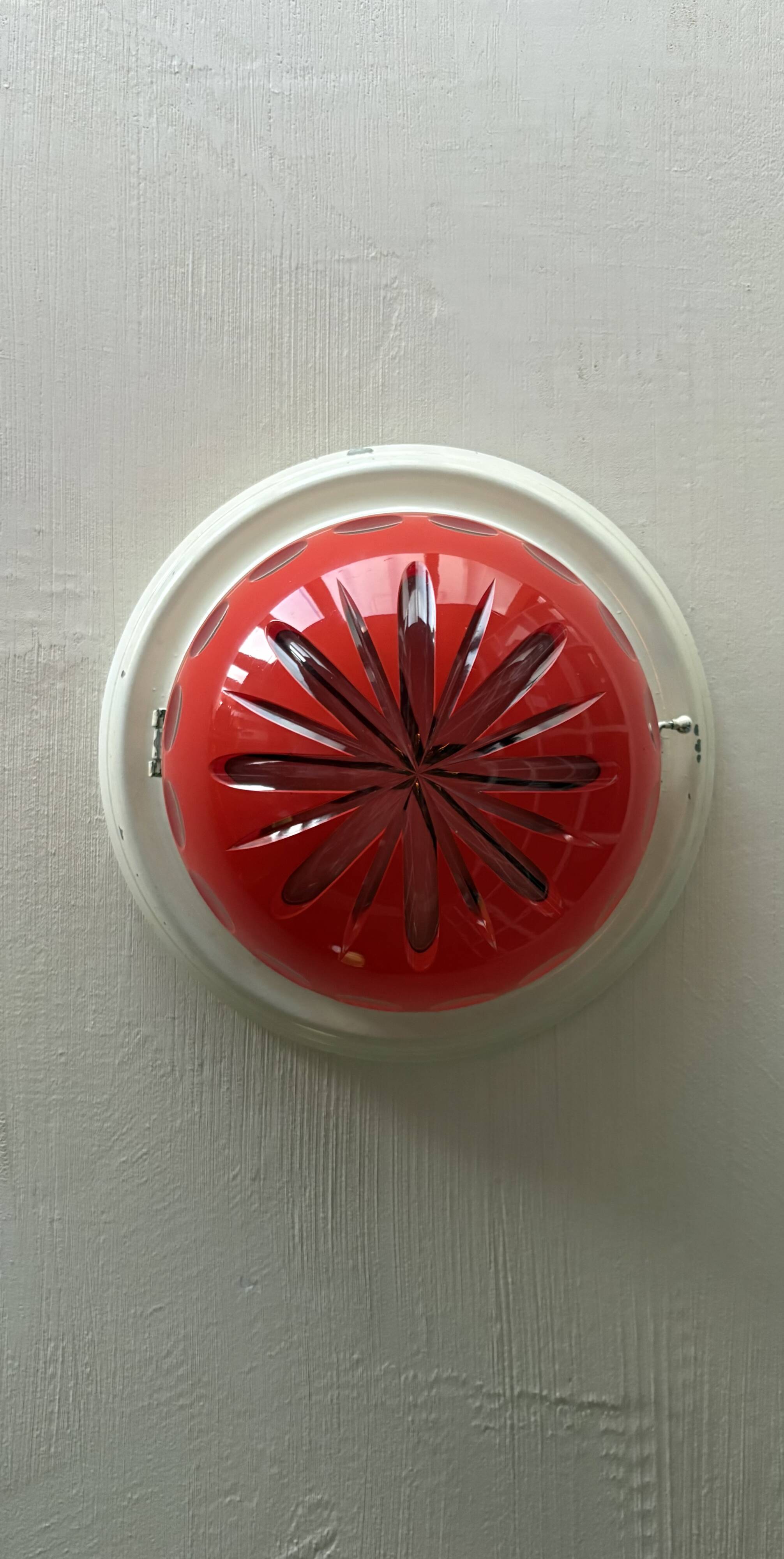Unique theatre wall/ceiling light in cut glass
