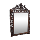 Old wood mirror carved 112x88cm