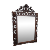 Old wood mirror carved 112x88cm