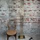 Vintage 80'S halogen floor lamp in gilded brass