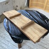 1950s round pine table with extensions