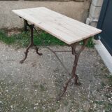 Antique bistro table with wooden top