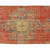 Anatolian handmade vintage rug 265 cm x 106 cm