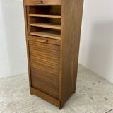 Oak Tambour Filing Cabinet, 1900s