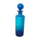 Glass bottle blue ball cap