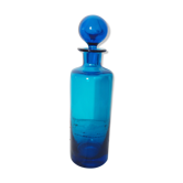 Glass bottle blue ball cap