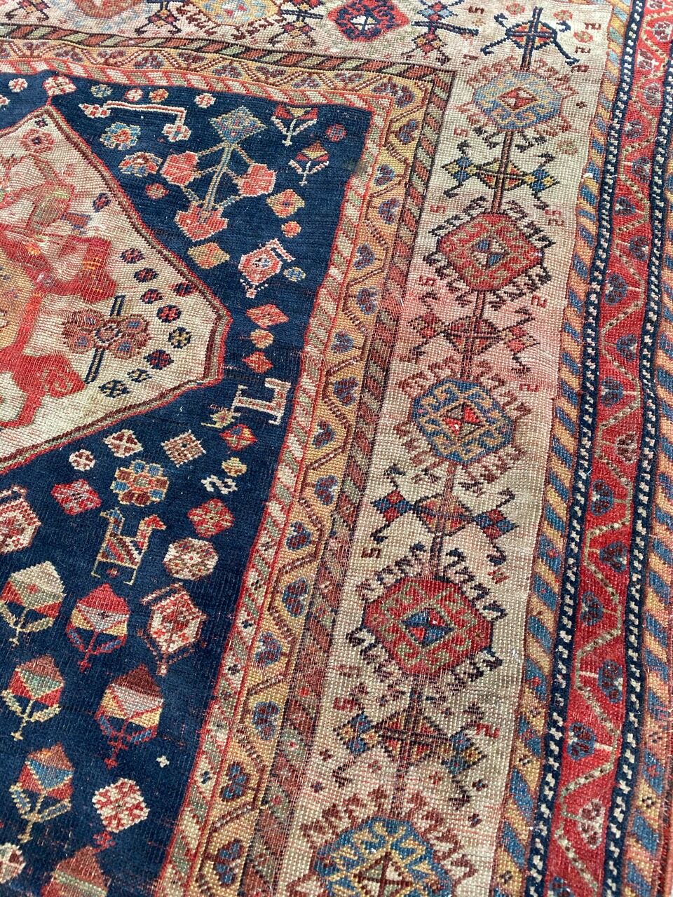 Tapis ancien persan ghashghai 120x212cm