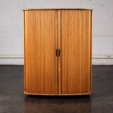 Grocery cabinet with curtain