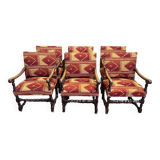 Suite of 6 Louis XIII armchairs