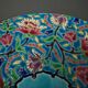 Longwy enamel dish decorated with a port scene