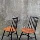 two vintage Scandinavian bistro chairs
