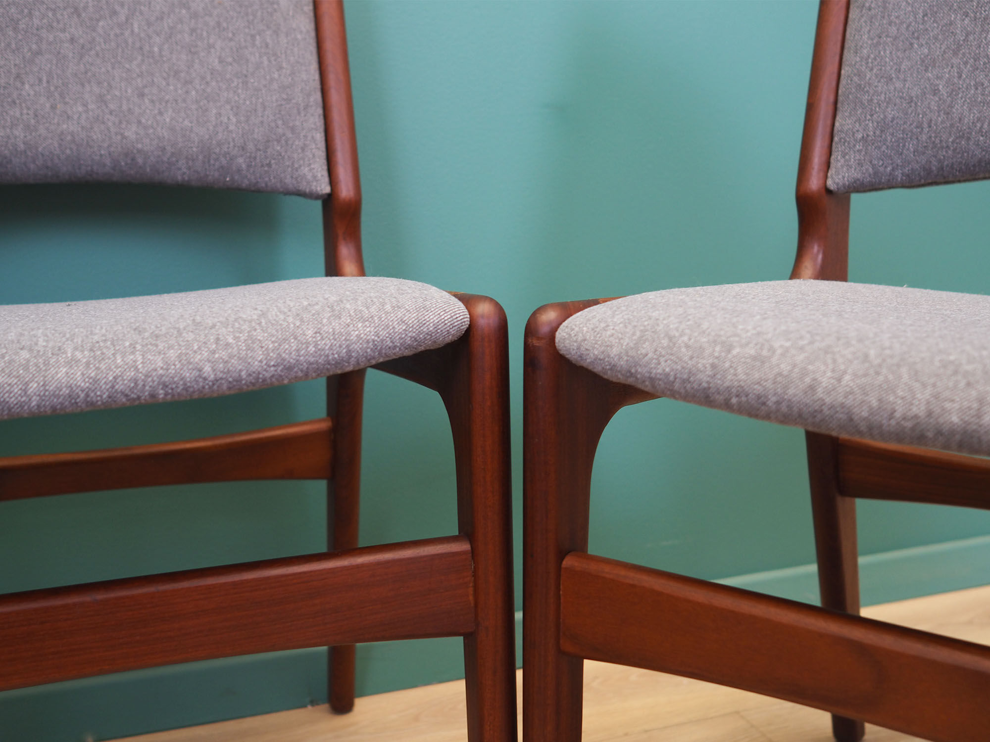 Set of five rosewood chairs, Danish design, 70s, made by Henning Kjaernulf