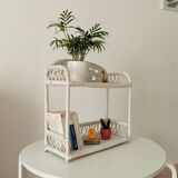 Vintage rattan wall shelf