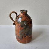 Ceramic handle soliflore vase with an unidentified signature