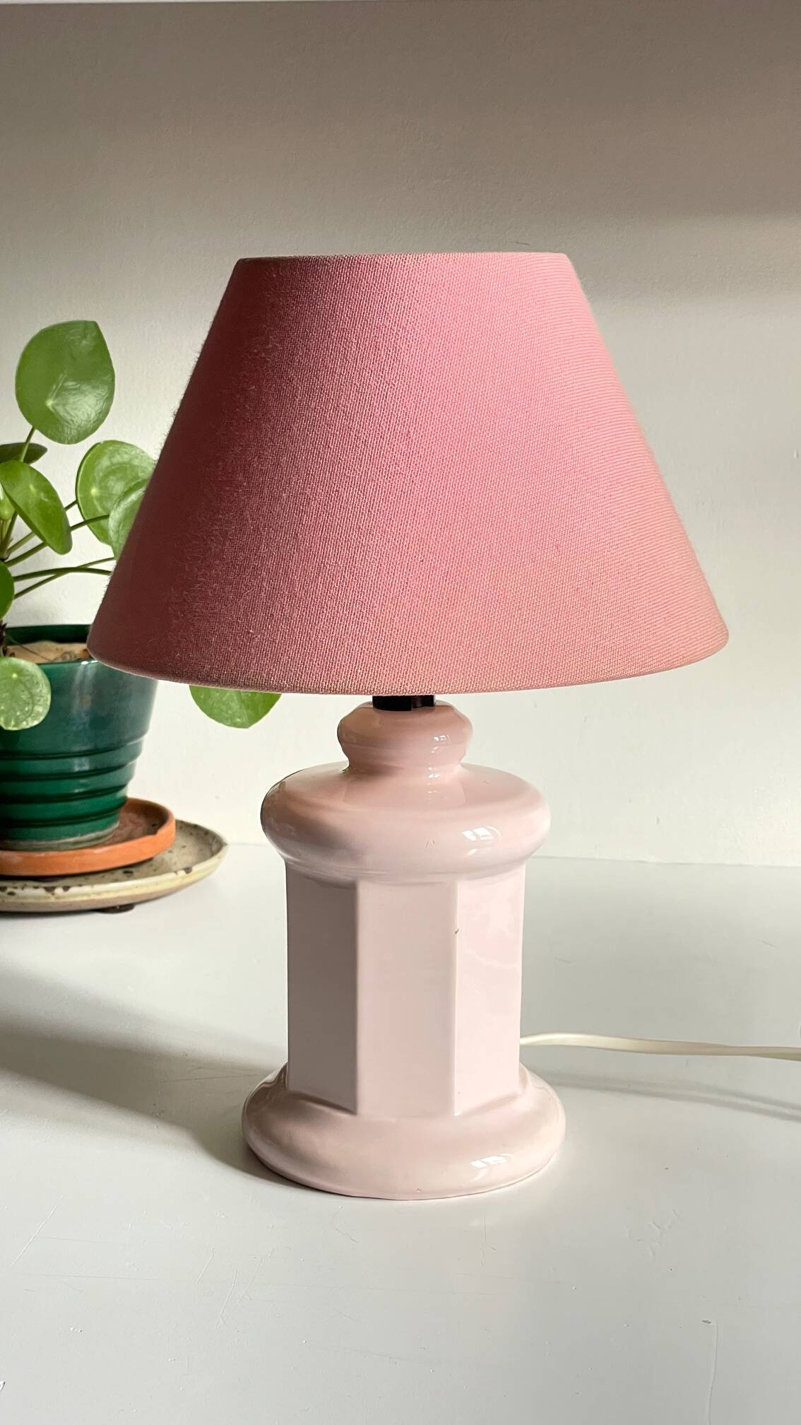 LAMPE Céramique Rose VINTAGE