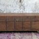 Indian low chest, coffee table in natural teak and metal, unique piece