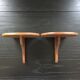 Paire de consoles murales en bois