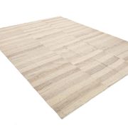 Striped Pattern Brown & Cream Vintage Kilim Rug, 220x300Cm