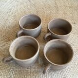 Series of 4 cups of sandstone