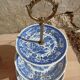 Serviteur 3 plateaux villeroy & boch burgenland de couleur bleu