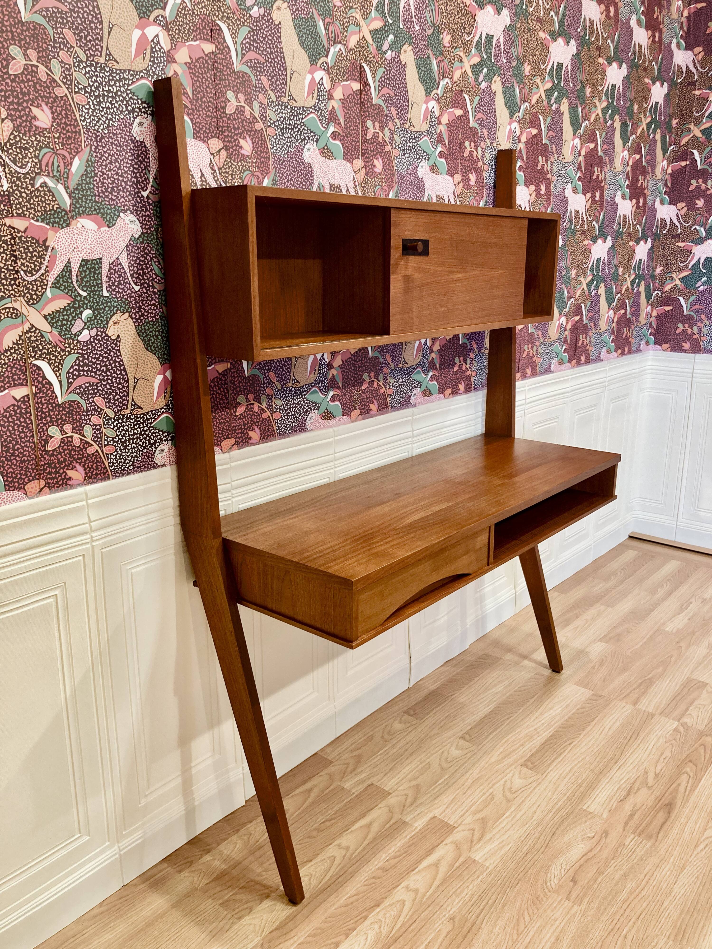 Elegant 1950s Scandinavian design desk.