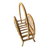 Magazine holder or vintage rattan bamboo plants