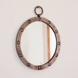Circular metal porthole mirror, 1950s/60s