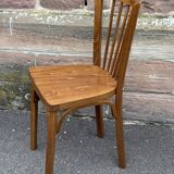 Lot de 4 chaises viennoise bois courbé restaurant paris bistrot baumann 70s