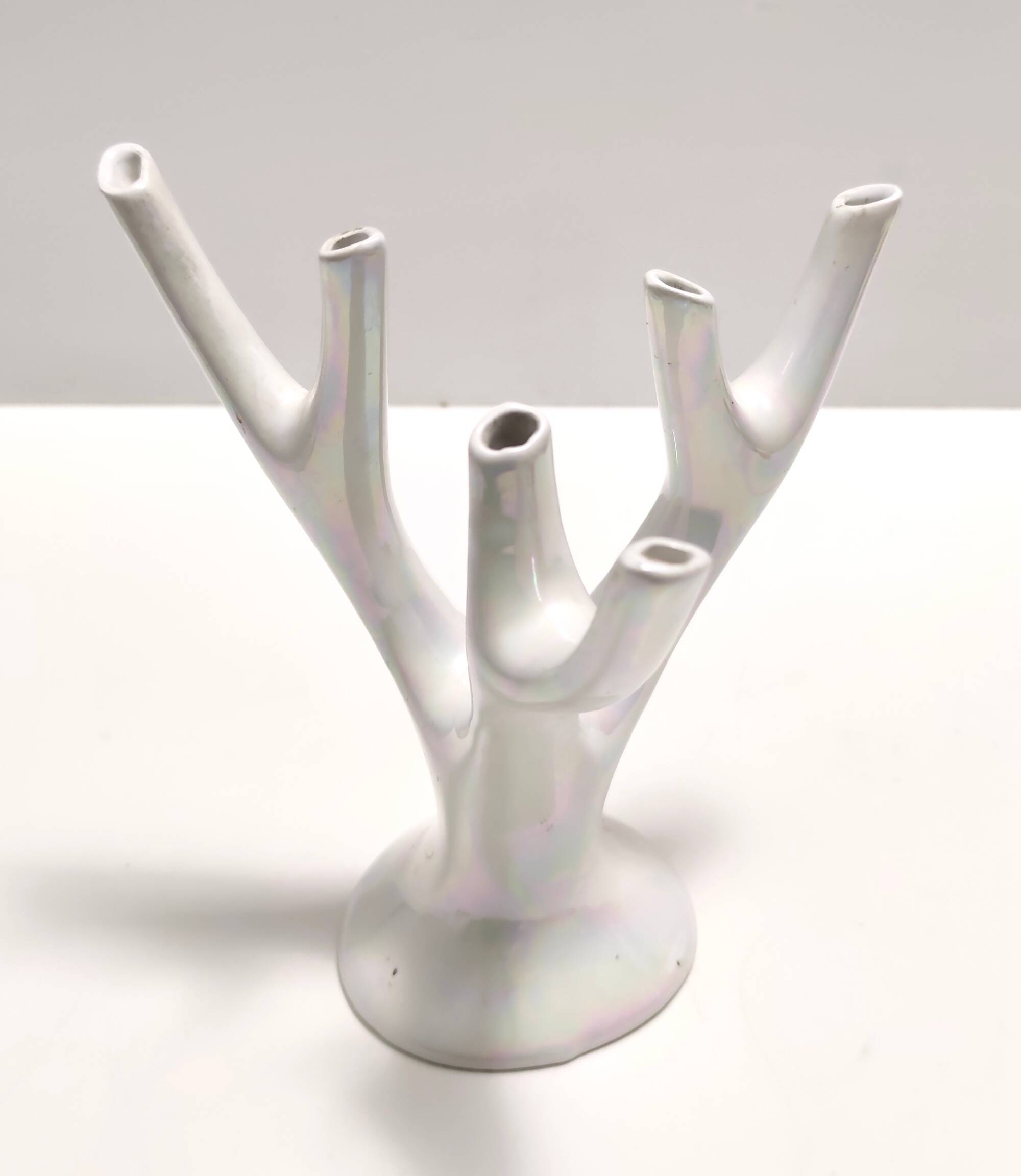 Branch-Shaped Glazed Ceramic Vase by Guido Andlovitz for Lavenia