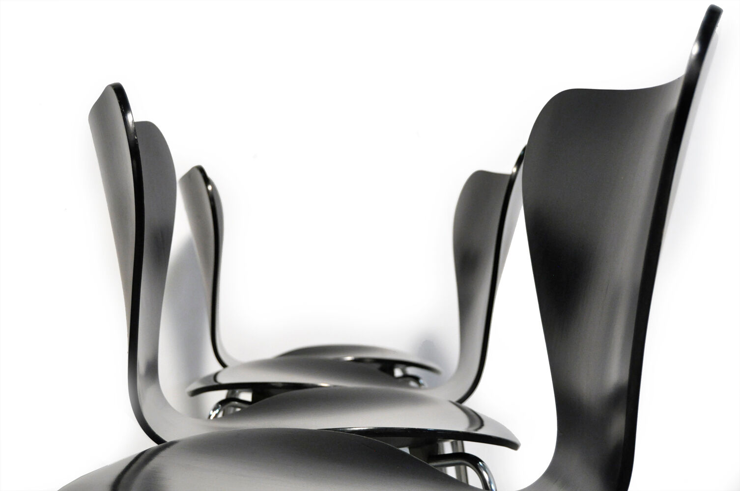 Set of 4 butterfly chairs 3107 by Arne Jacobsen for Fritz Hansen, 1976 Denmark