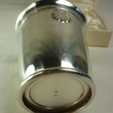 Silver metal timpani in its original case