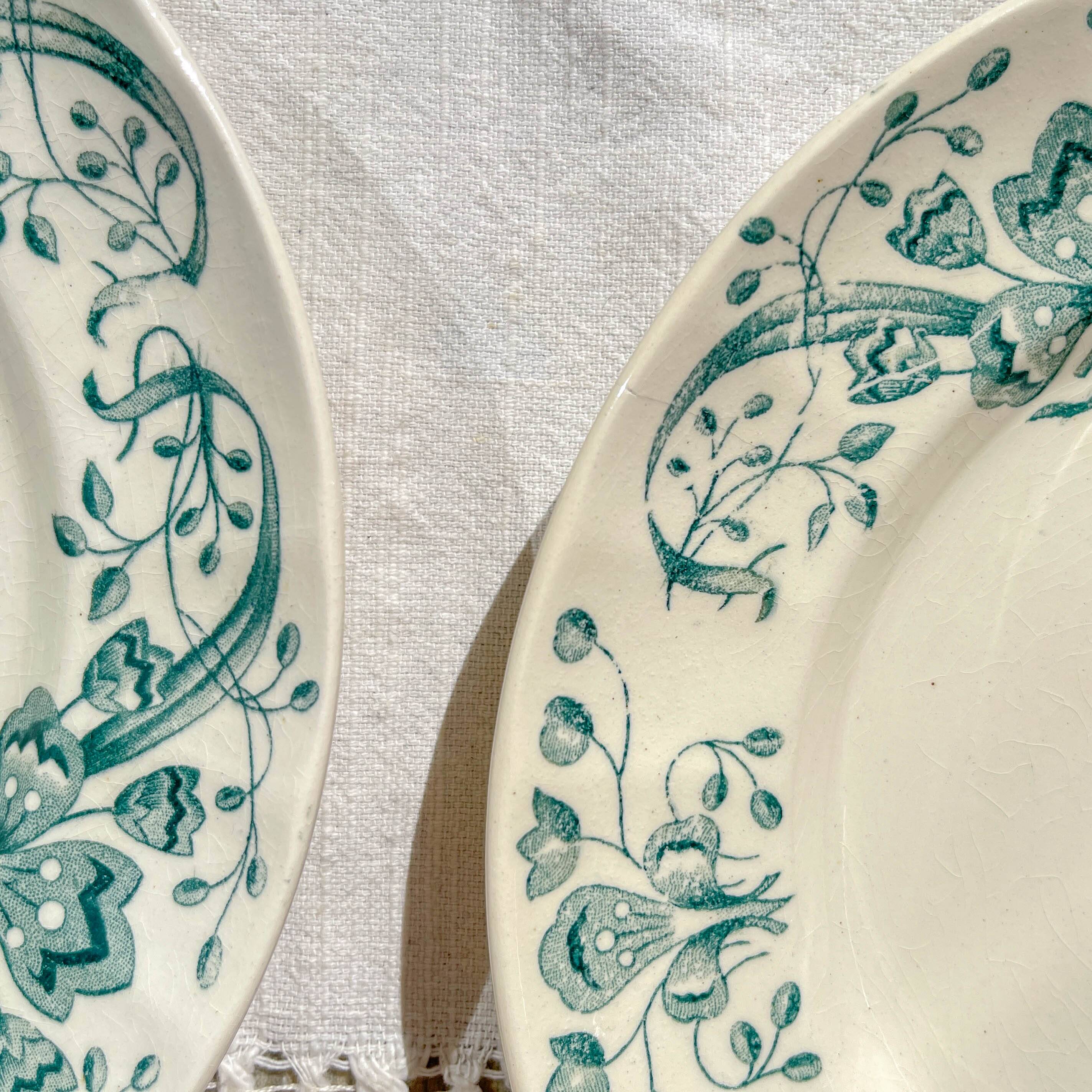 Set of 6 Small Antique Iron Earth Plates "Figuig" – Longchamp 19th Century