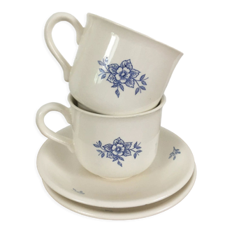 Pair of floral cups