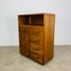 Art Deco work cabinet with drawers, in oak, chest of drawers format.