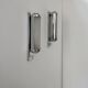 Pair of vintage modernist wall lights, chrome and sandblasted glass, France 1930