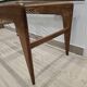 Table basse vintage en bois et verre – Design scandinave 50’s