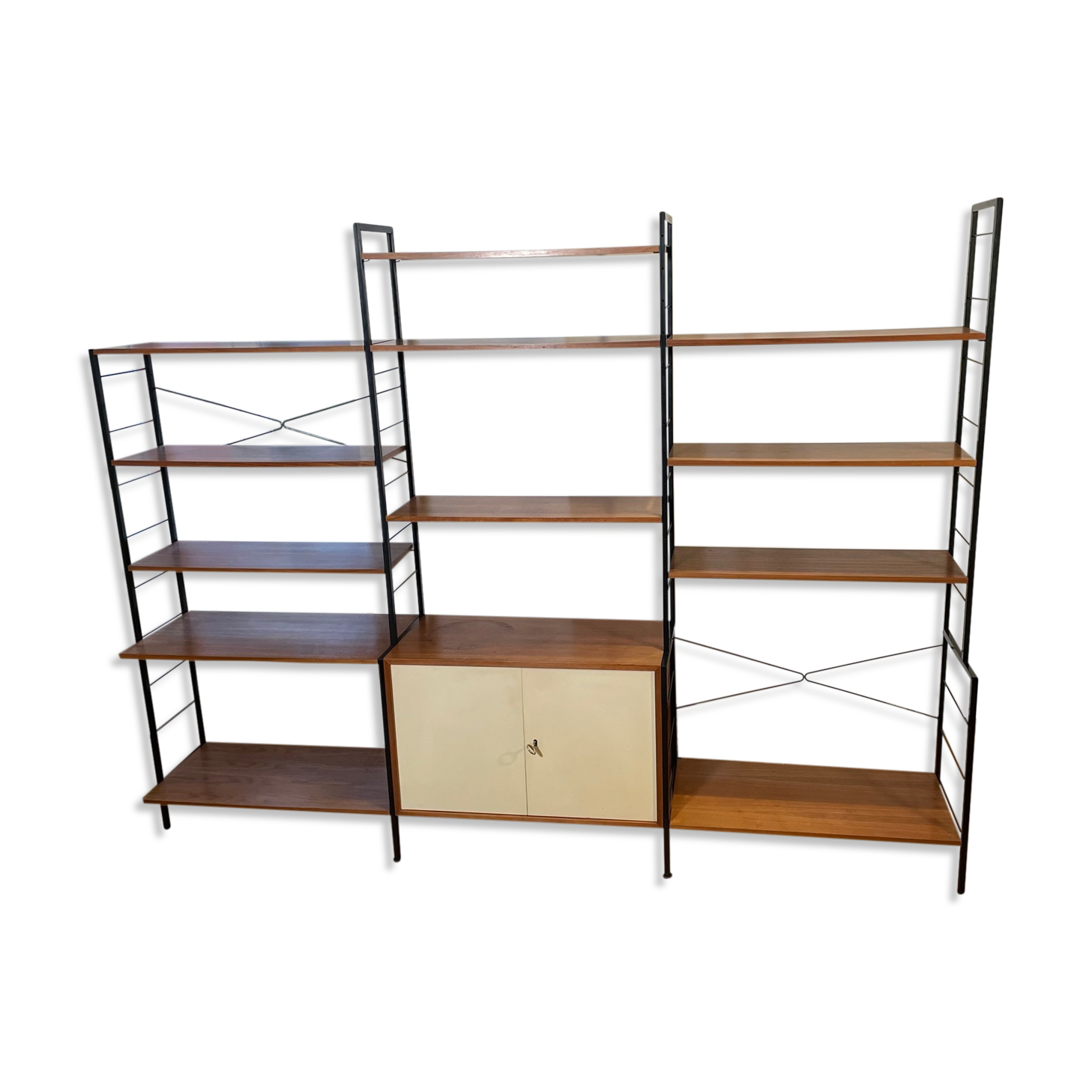 Modular vintage shelves of the 60s with box