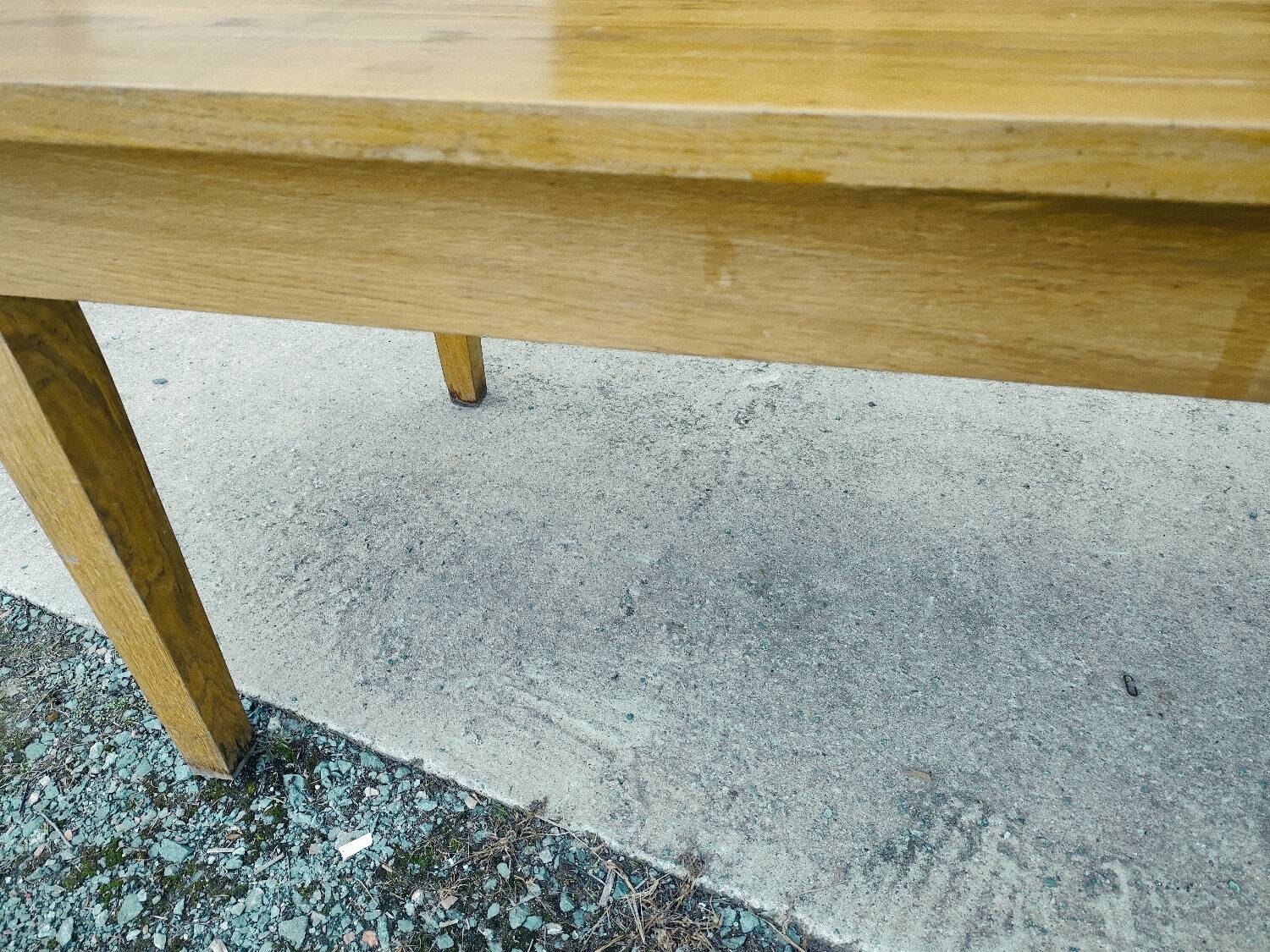 XXL farmhouse table with spindle legs 320 cm in solid oak