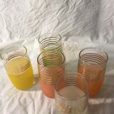 5 granite orangeade glasses