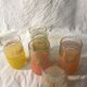 5 granite orangeade glasses