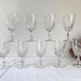 9 vintage red wine glasses