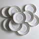 Set of 10 porcelain flat plates