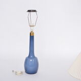 Rare lampe de table danoise bleue du milieu du siècle par Esben Klint pour Holmegaard