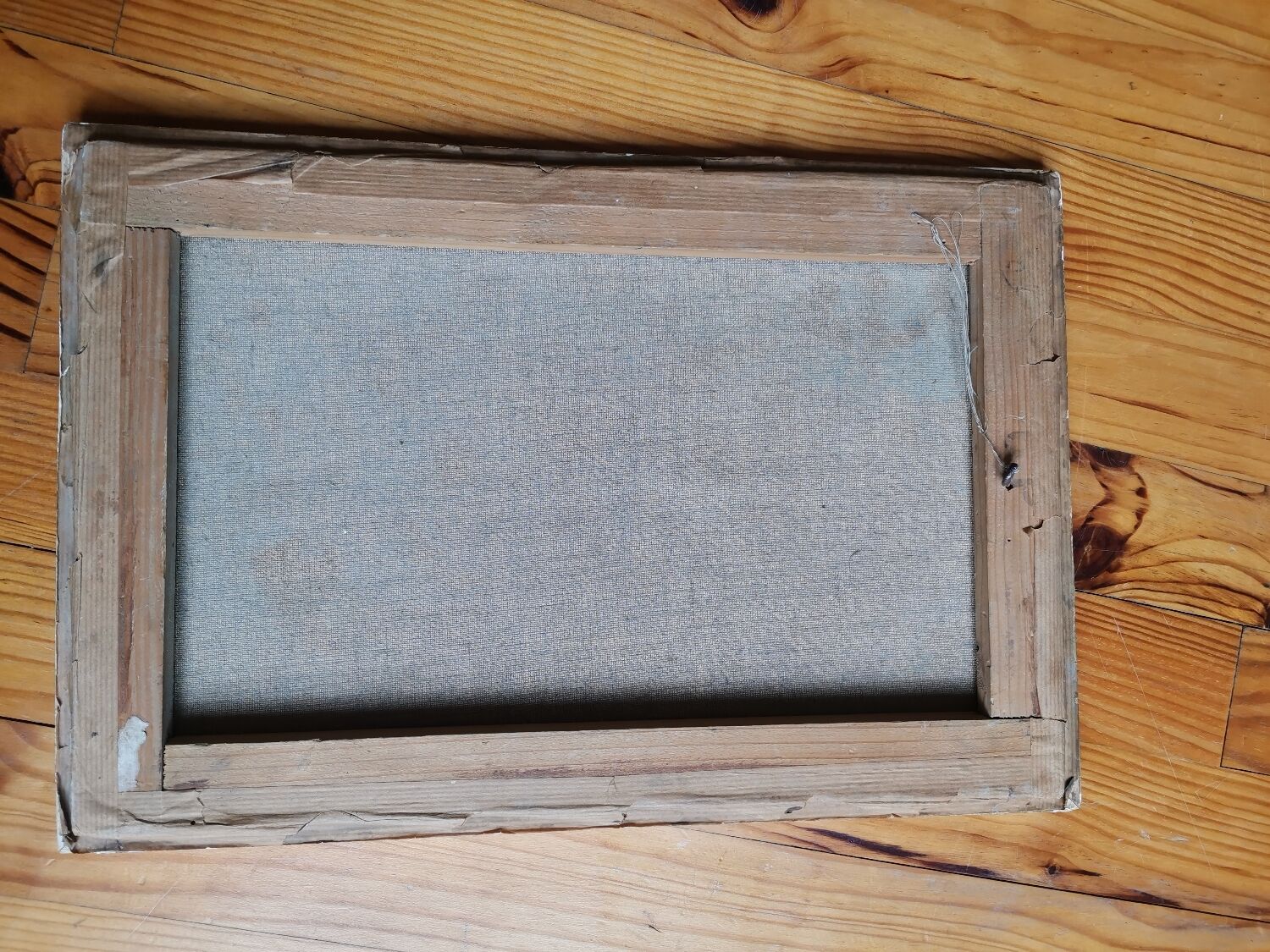 Painting kitsch vintage signed framed frame plaster dore