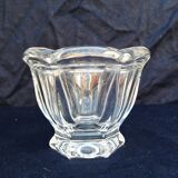 Tulip-shaped Baccarat crystal pot signed