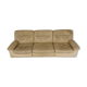 Old 3-seater beige leather sofa designed by Carl Larsson De Sede, vintage 80s